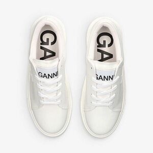 Ganni Sporty Mix Cupsole Sneaker.  White, Size 9 (EU 39)